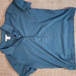 Athleta Teal Green Cropped Polo Size M